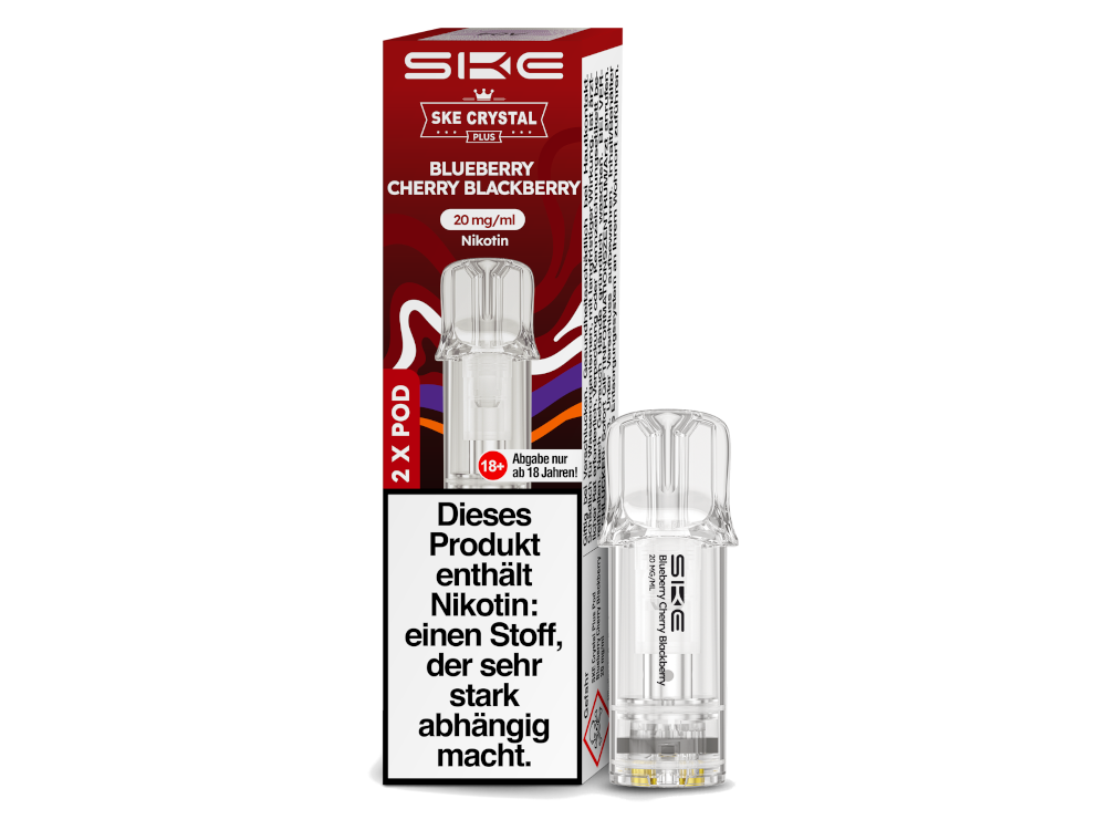 SKE - Crystal Plus Pod Blueberry Cherry Blackberry 20 mg/ml (2 Stück pro Packung)