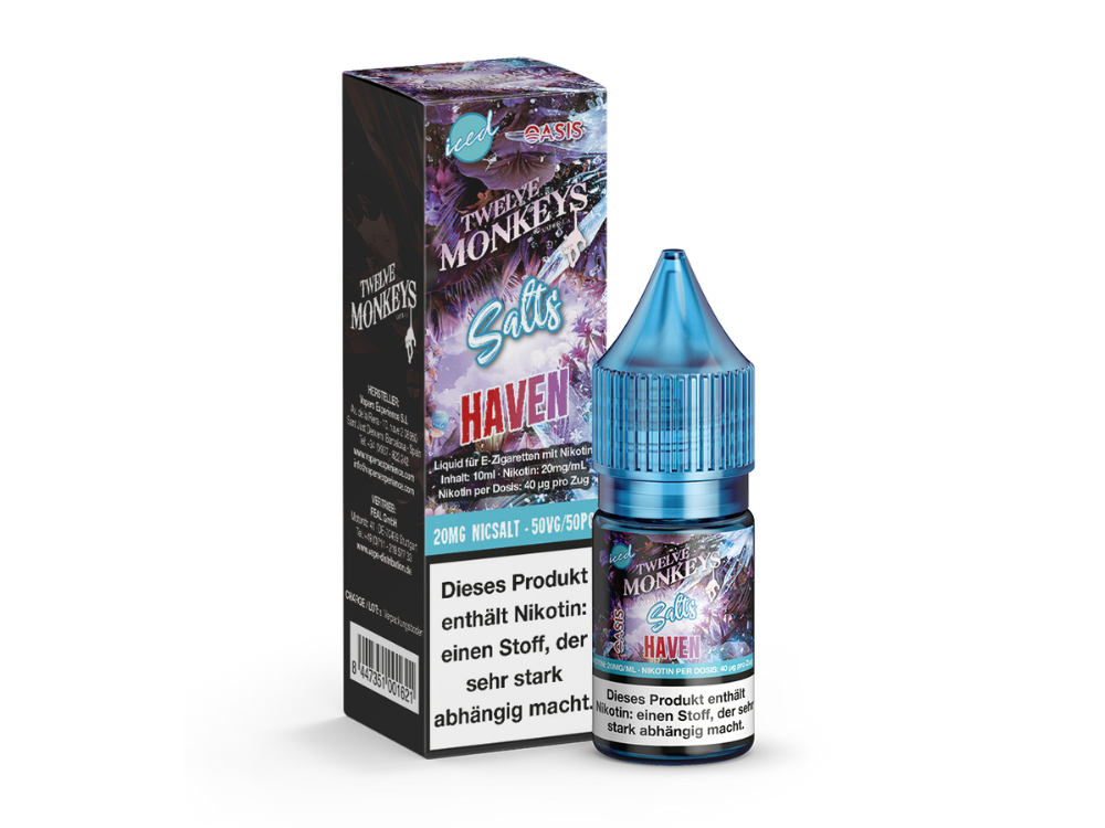 Twelve Monkeys - Iced - Nikotinsalz Liquid - Haven - 20 mg/ml