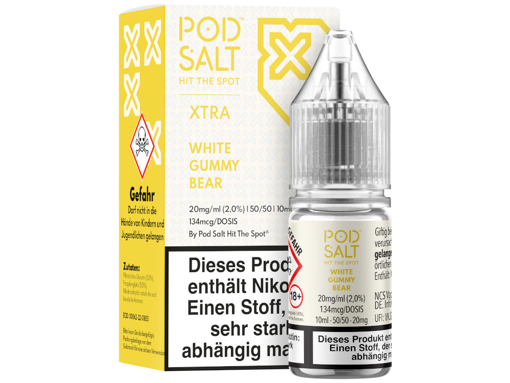 Pod Salt X - Nikotinsalz Liquid - White Gummy Bear - 20 mg/ml