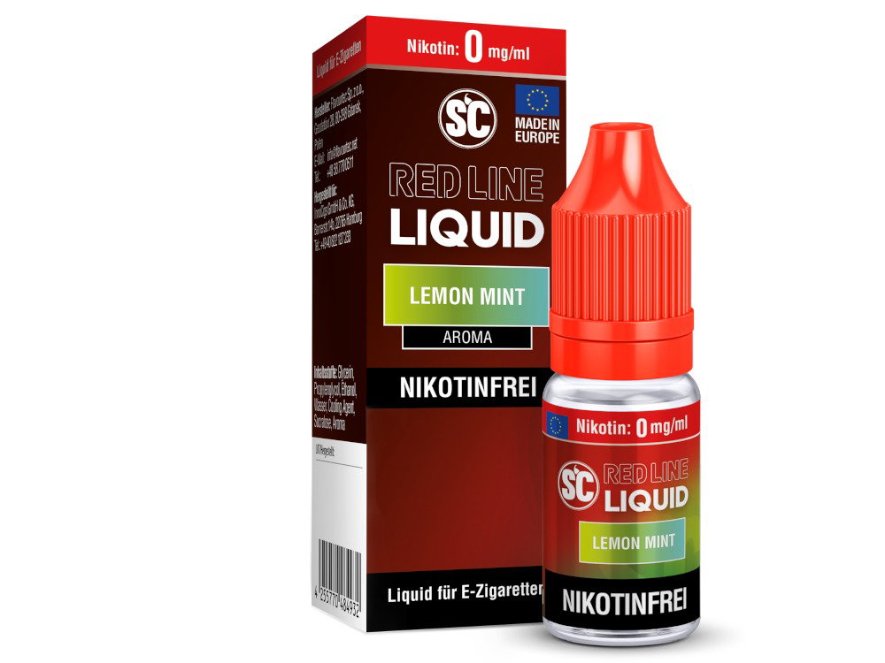 SC - Red Line - Lemon Mint - Nikotinsalz Liquid - 0 mg/ml