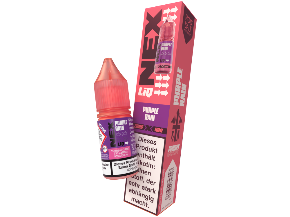 Pod Salt - NexLiq - Nikotinsalz Liquid - Purple Rain - 20 mg/ml