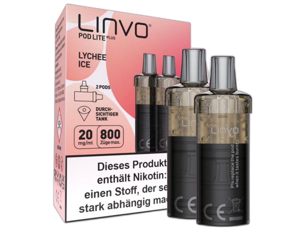 Linvo - Pod Lite Plus Cartridge 20 mg/ml - Prefilled - Lychee Ice