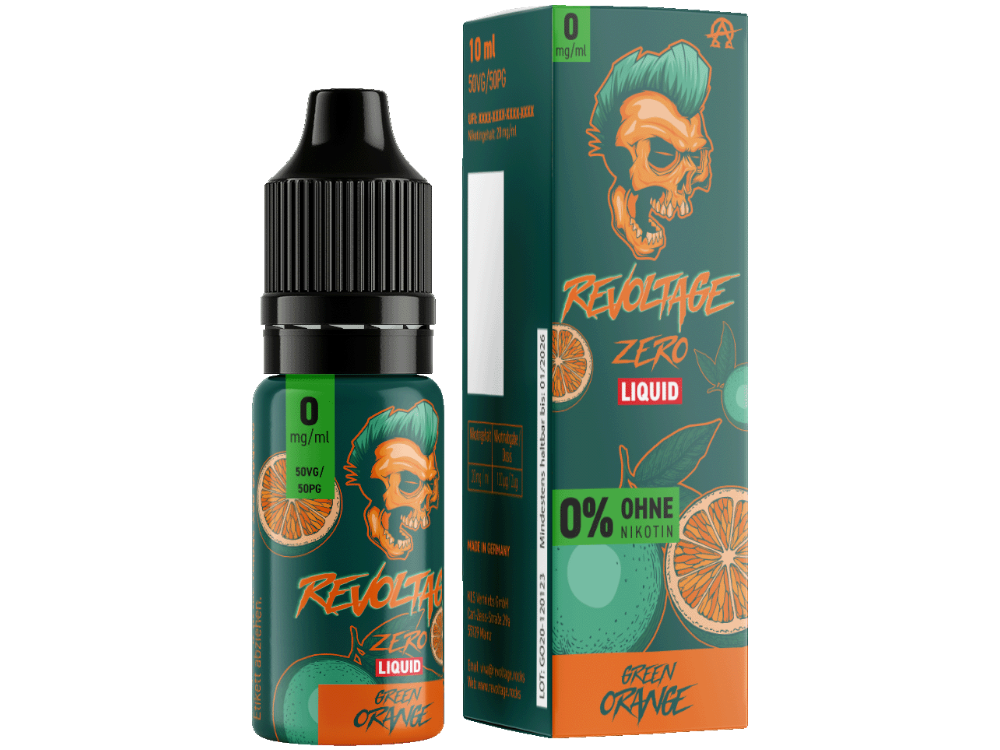 Revoltage - Tobacco Gold - Hybrid Nikotinsalz Liquid - Green Orange - 0 mg/ml