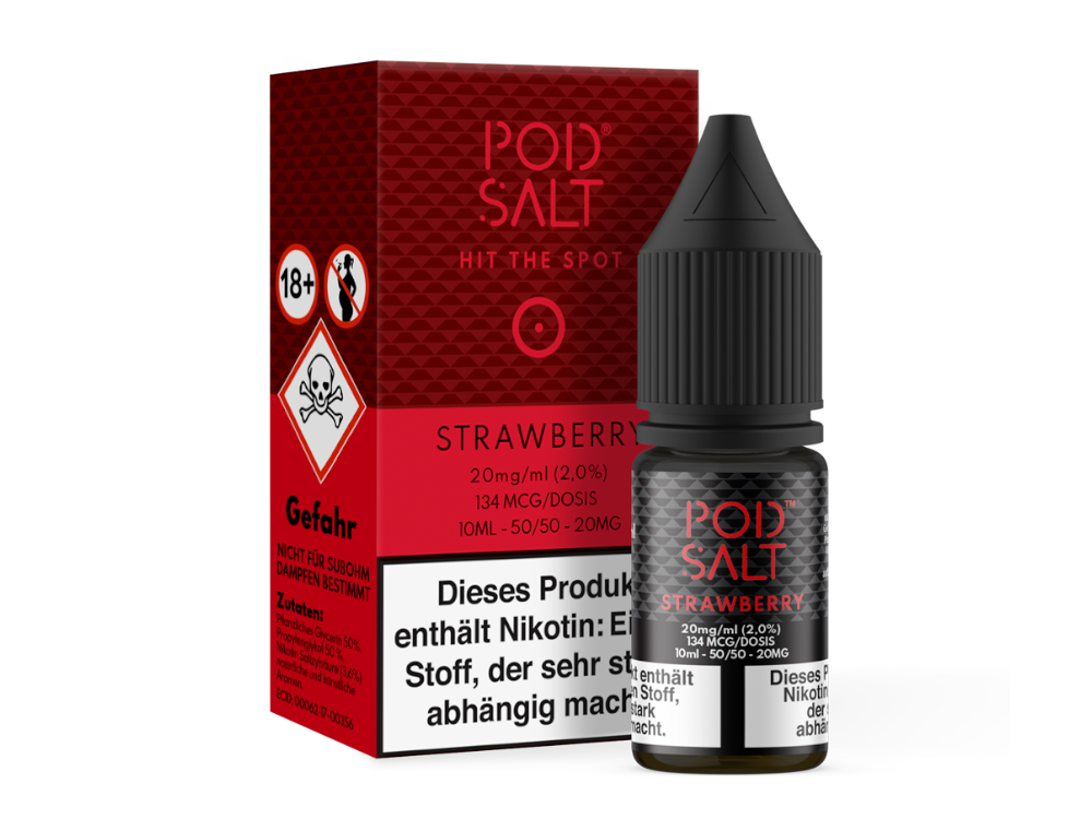 Pod Salt - Strawberry - Nikotinsalz Liquid - 20 mg/ml