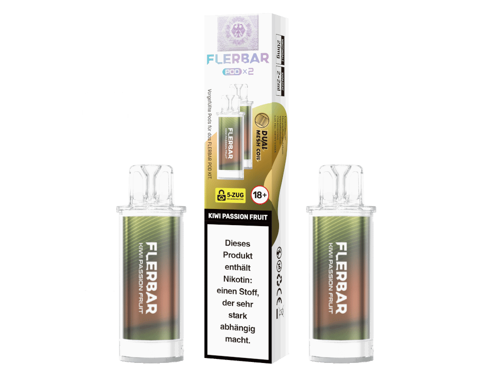 Flerbar - POD Kiwi Passion Fruit 20 mg/ml (2 Stück pro Packung) 10er Packung