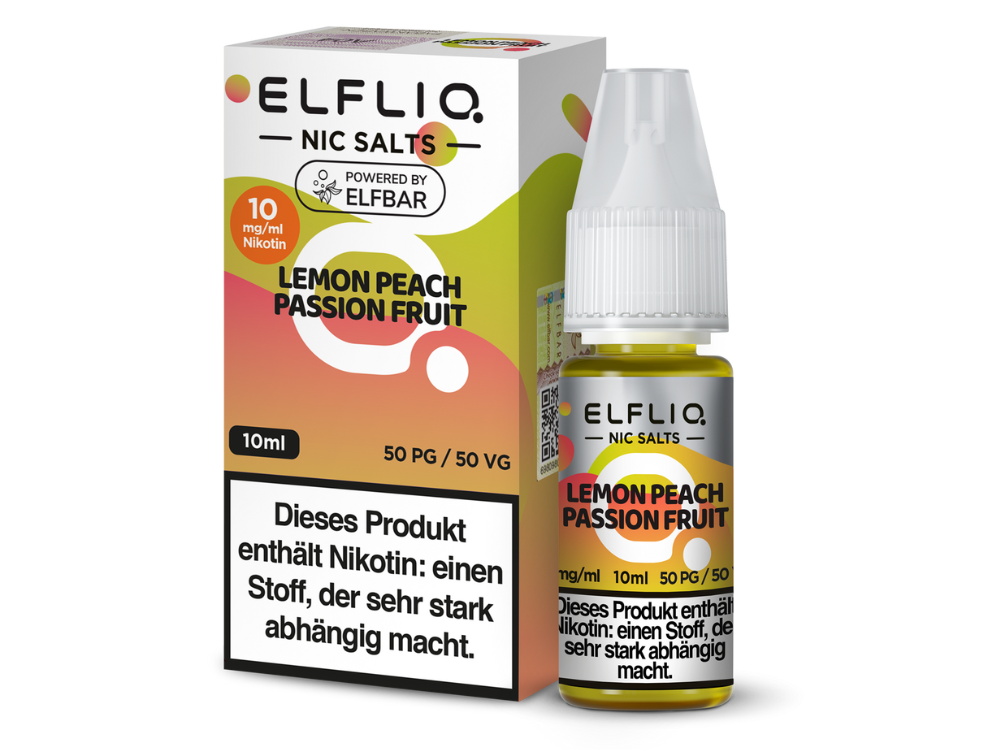 ELFLIQ - Lemon Peach Passion Fruit - Nikotinsalz Liquid - 10 mg/ml