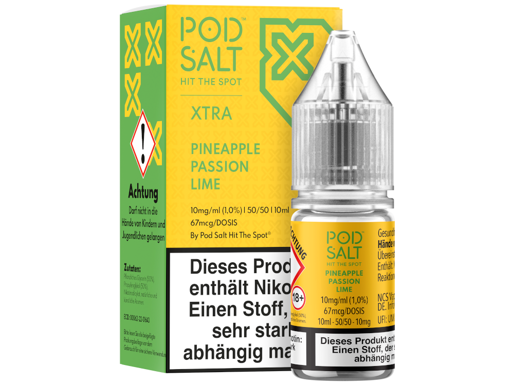 Pod Salt X - Nikotinsalz Liquid - Pineapple Passion Lime - 10 mg/ml