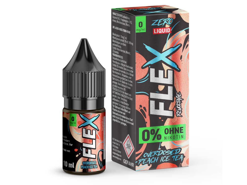 Revoltage - FLEX Nikotinsalz Liquid - Peach Ice Tea - 0 mg/ml