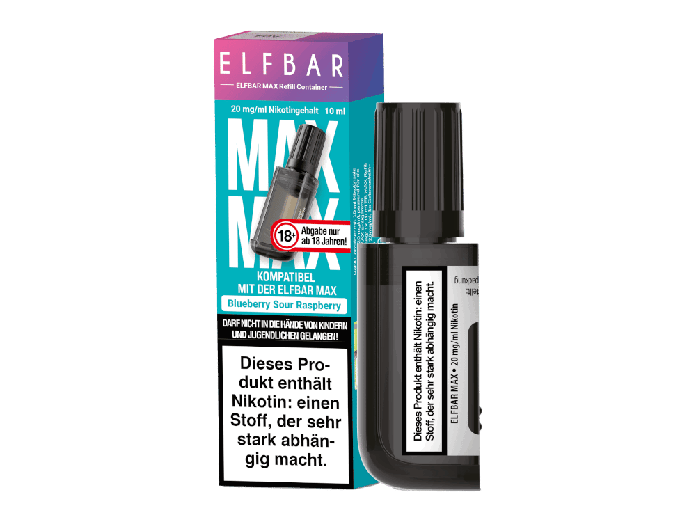 Elfbar - Max Refill Container - Prefilled - Blueberry Sour Raspberry - 20 mg/ml