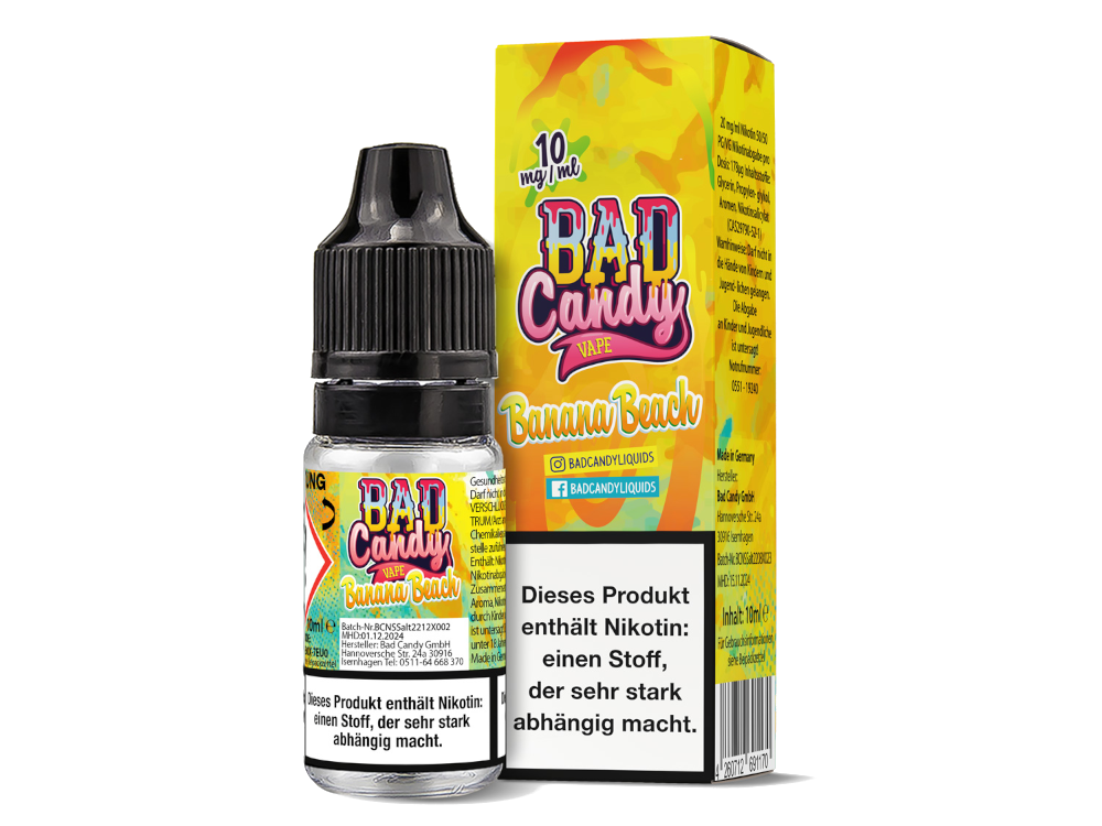 Bad Candy Liquids - Banana Beach - Nikotinsalz Liquid - 10 mg/ml
