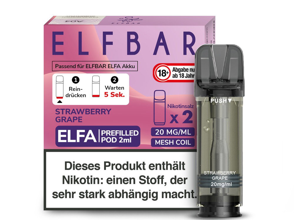 Elfbar Elfa Pod 20 mg/ml - Prefilled - Strawberry Grape