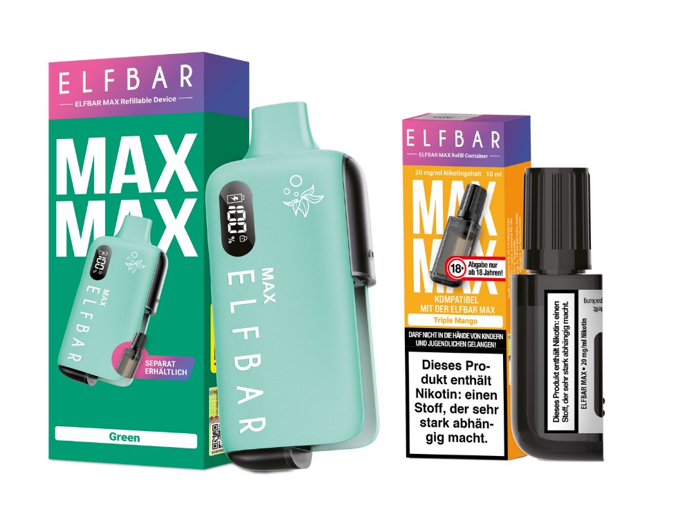 Elfbar Max Set inkl. Liquid Pod - Green - Triple Mango