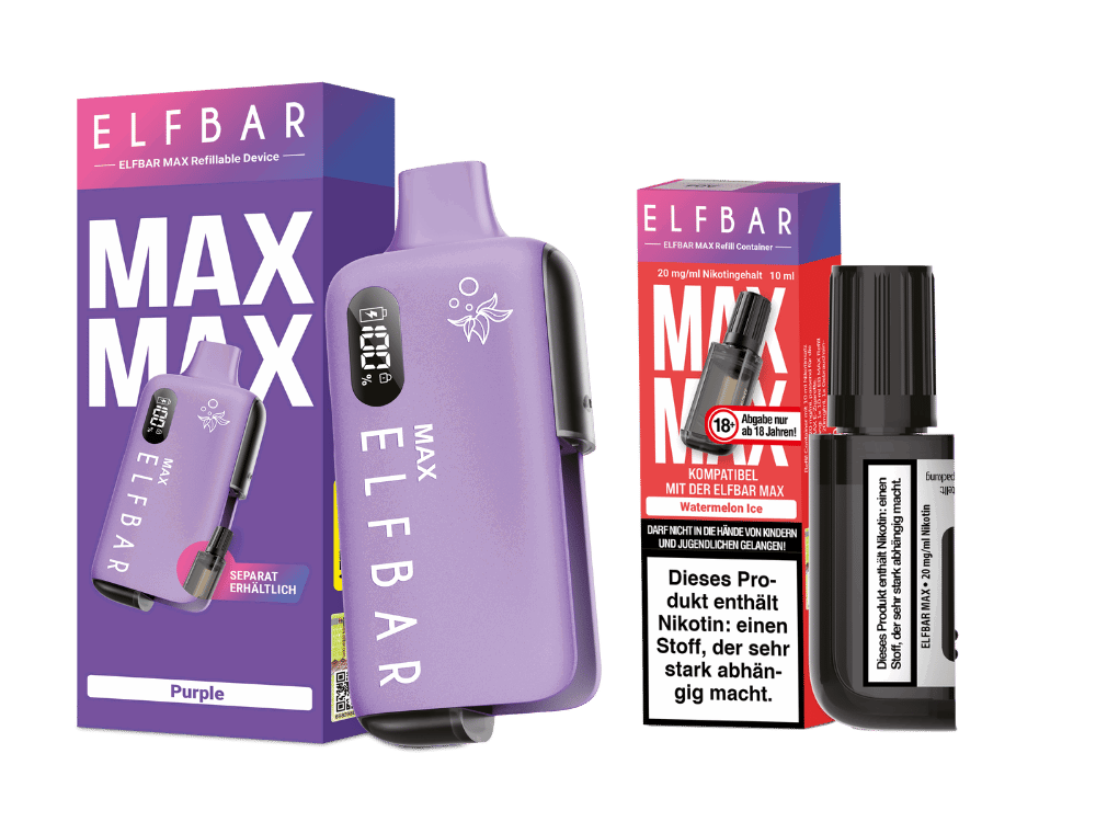 Elfbar Max Set inkl. Liquid Pod - Purple - Watermelon Ice