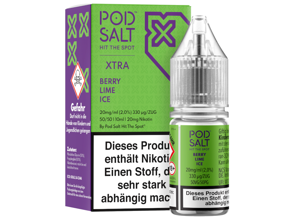 Pod Salt X - Nikotinsalz Liquid - Berry Lime Ice - 20 mg/ml