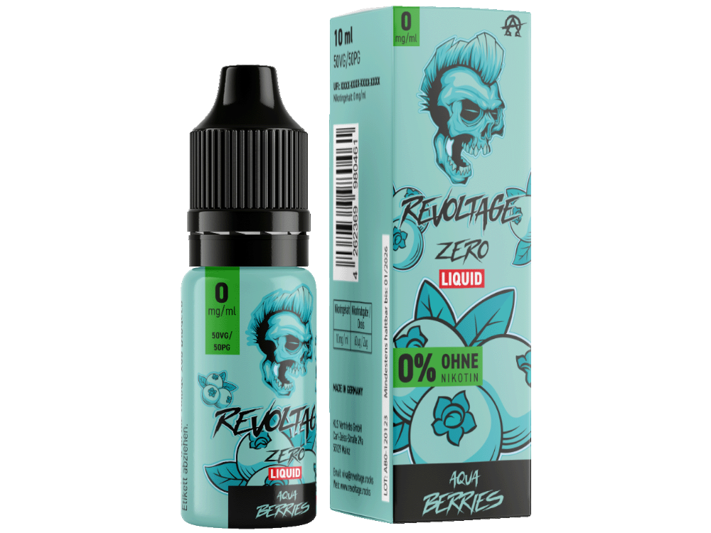 Revoltage - Tobacco Gold - Hybrid Nikotinsalz Liquid - Aqua Berries - 0 mg/ml