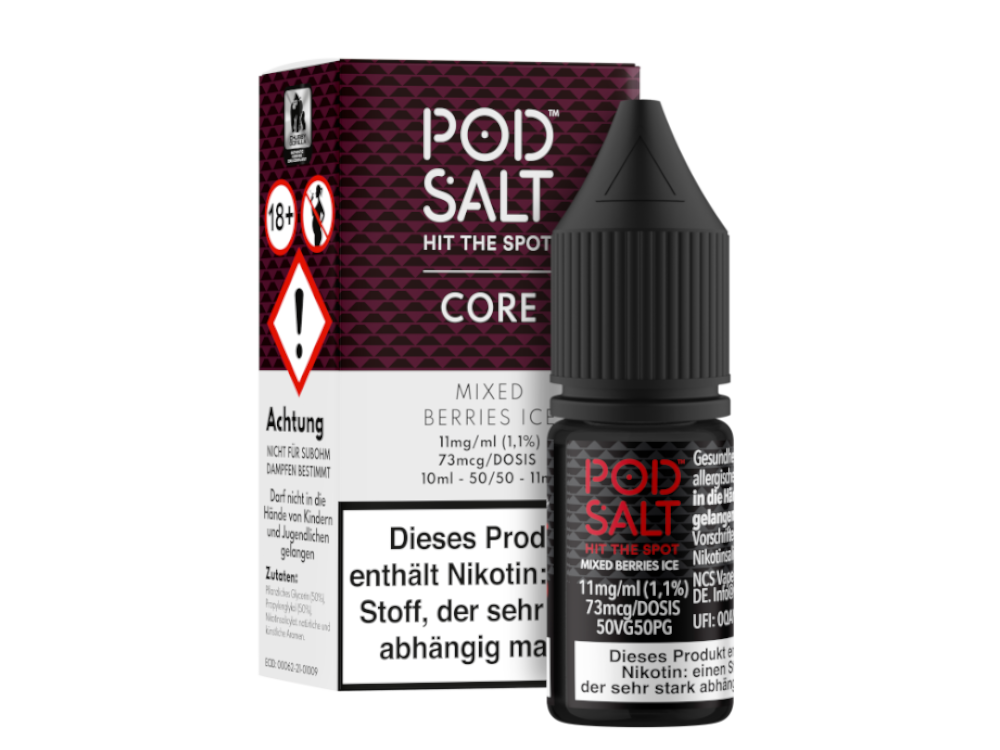 Pod Salt Core - Nikotinsalz Liquid - Mixed Berries Ice - 11 mg/ml