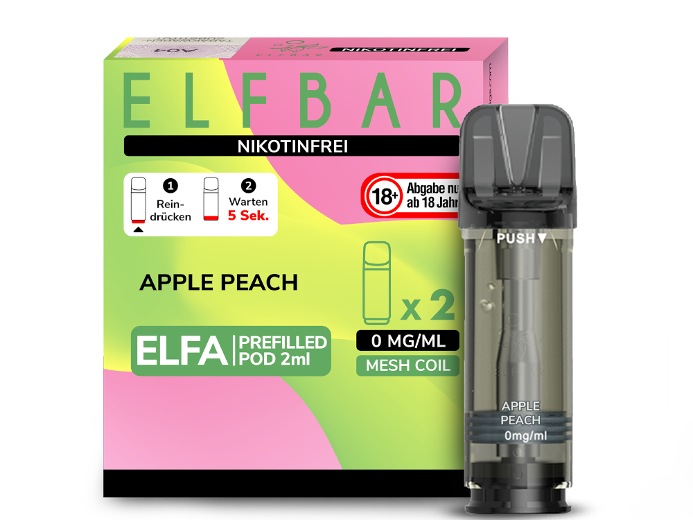 Elfbar Elfa Pod 20 mg/ml - Prefilled - Apple Peach