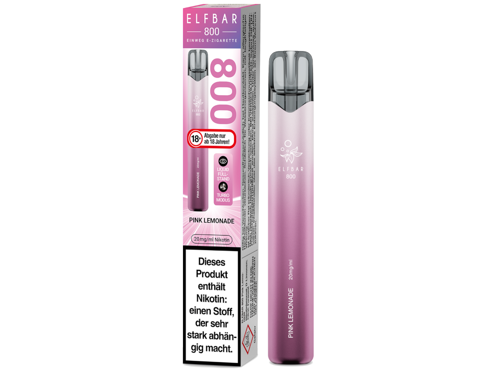 Elfbar 800 Einweg E-Zigarette - Prefilled - Pink Lemonade - 20 mg/ml