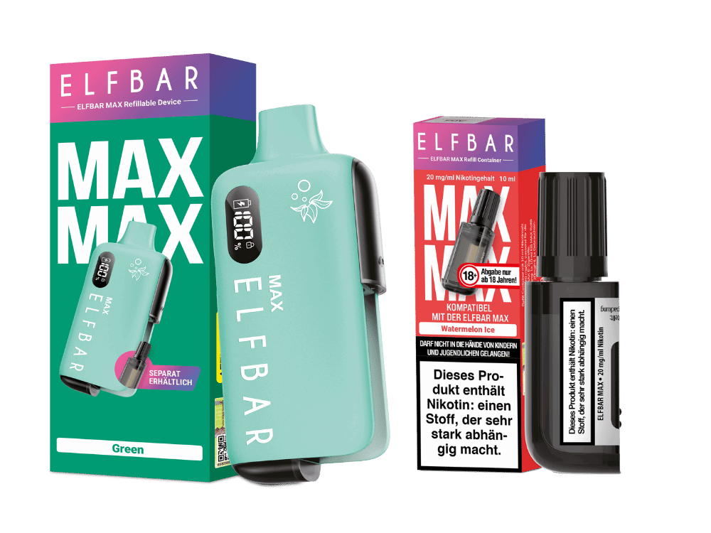 Elfbar Max Set inkl. Liquid Pod - Green - Watermelon Ice