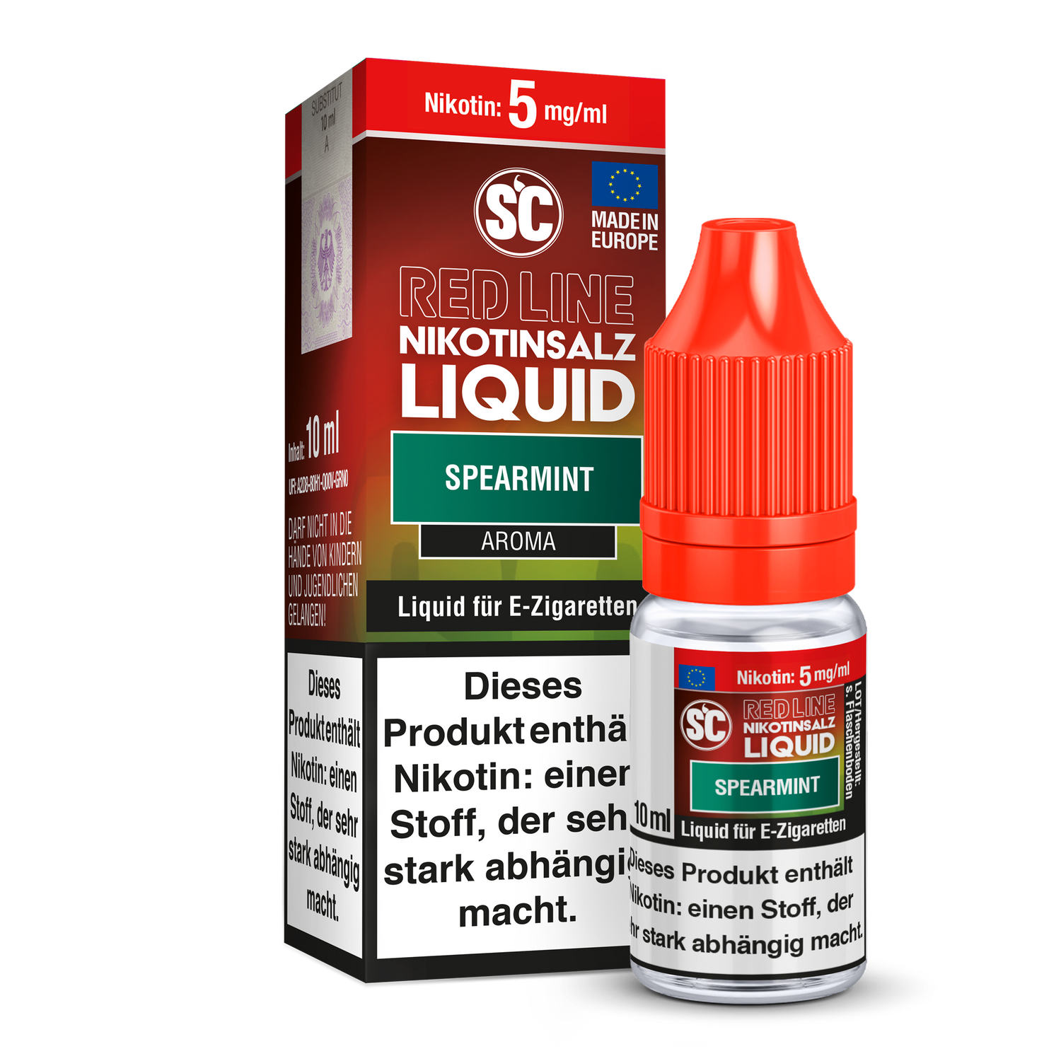 SC - Red Line - Spearmint - Nikotinsalz Liquid - 5 mg/ml
