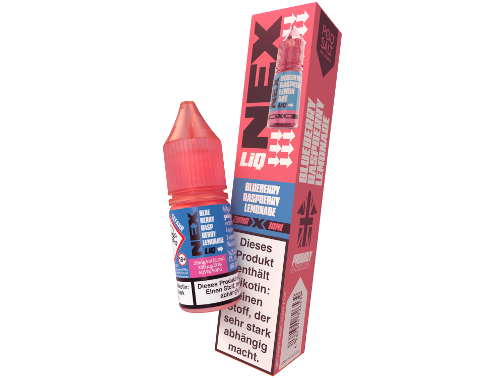 Pod Salt - NexLiq - Nikotinsalz Liquid - Blueberry Raspberry Lemonade - 20 mg/ml