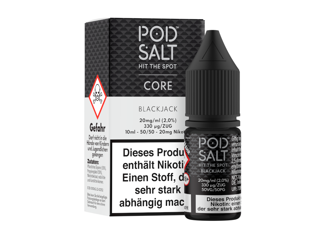 Pod Salt Core - Nikotinsalz Liquid - Blackjack - 20 mg/ml