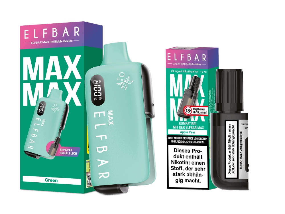 Elfbar Max Set inkl. Liquid Pod - Green - Apple Pear