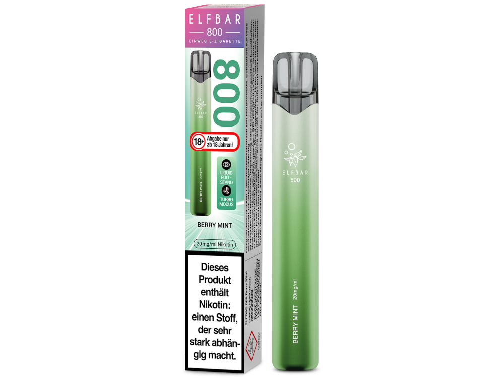 Elfbar 800 Einweg E-Zigarette - Prefilled - Berry Mint - 20 mg/ml