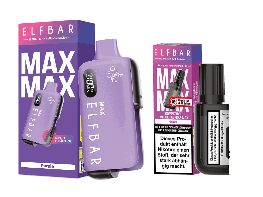 Elfbar Max Set inkl. Liquid Pod - Purple - Grape