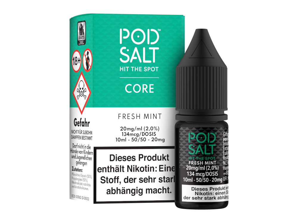 Pod Salt Core - Nikotinsalz Liquid - Fresh Mint - 20 mg/ml