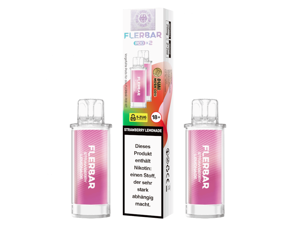 Flerbar - POD Strawberry Lemonade 20 mg/ml (2 Stück pro Packung) 10er Packung