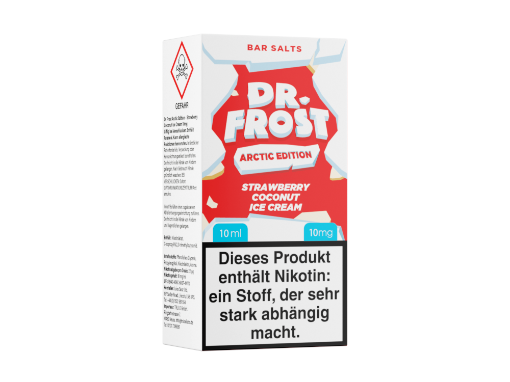 Dr. Frost - Arctic Edition - Nikotinsalz Liquid - Strawberry Coconut Ice Cream - 10 mg/ml