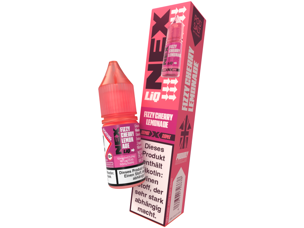 Pod Salt - NexLiq - Nikotinsalz Liquid - Fizzy Cherry Lemonade - 10 mg/ml