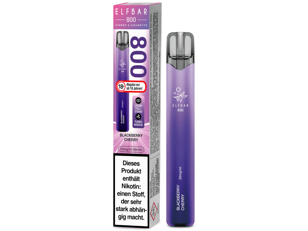 Elfbar 800 Einweg E-Zigarette - Prefilled - Blackberry Cherry - 20 mg/ml