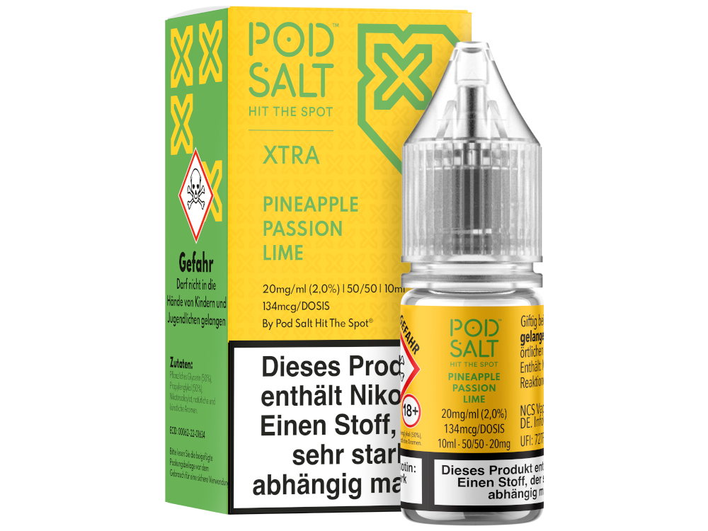 Pod Salt X - Nikotinsalz Liquid - Pineapple Passion Lime - 20 mg/ml