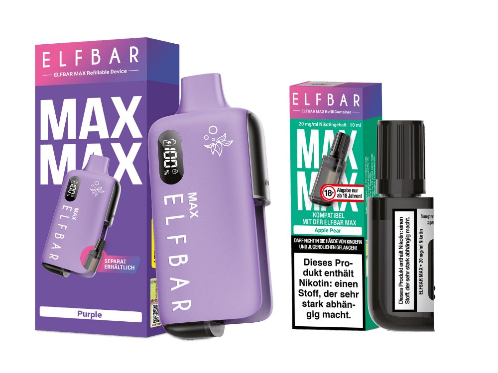 Elfbar Max Set inkl. Liquid Pod - Purple - Apple Pear