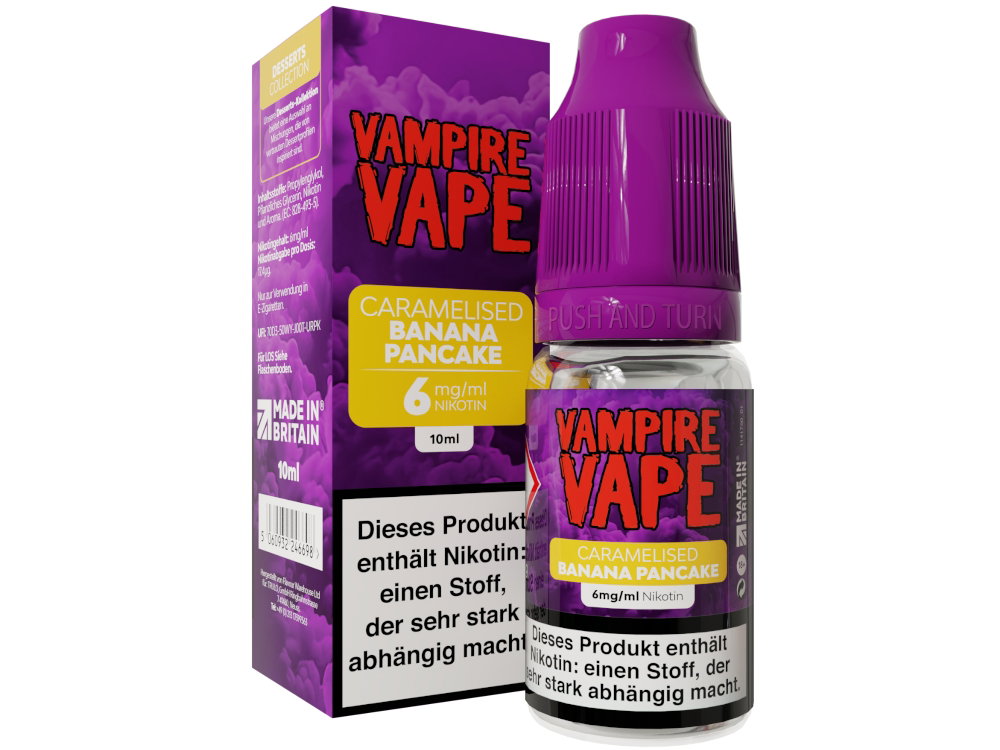 Vampire Vape - Dessert Collection - E-Zigaretten Liquid - Caramelised Banana Pancake - 6 mg/ml