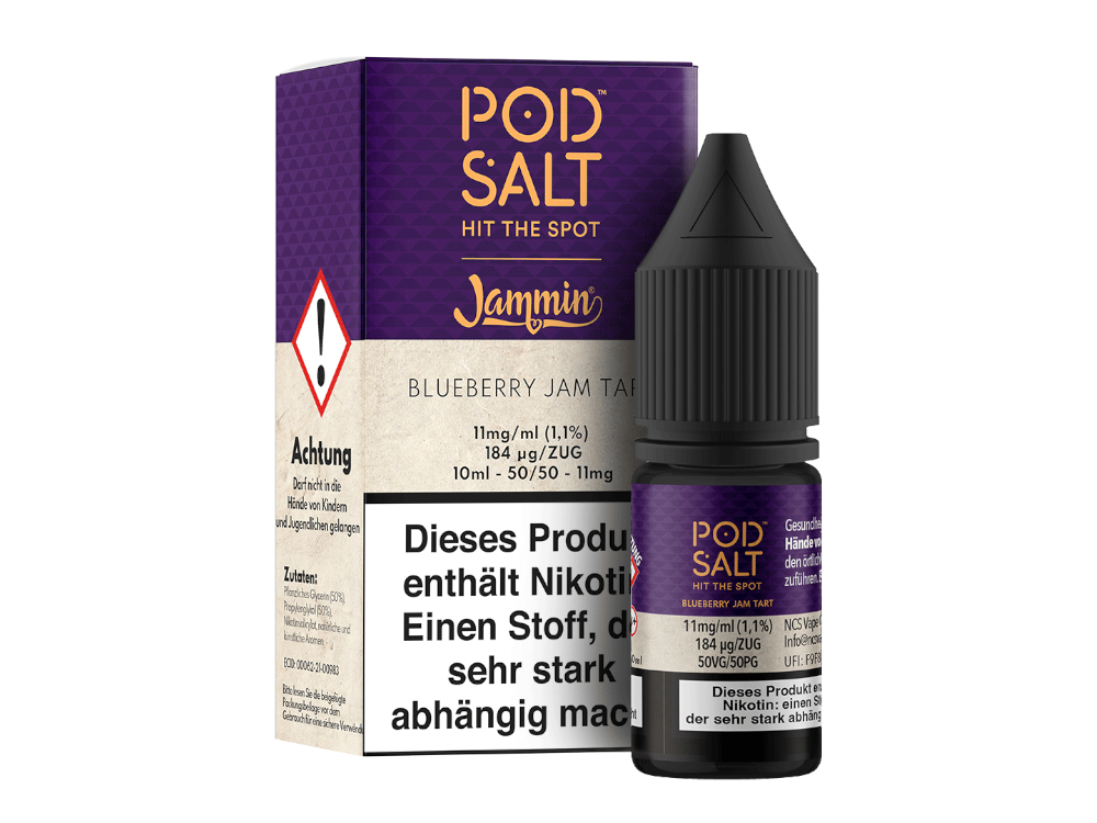 Pod Salt Fusion - Blueberry Jam Tart - Nikotinsalz Liquid - 11 mg/ml