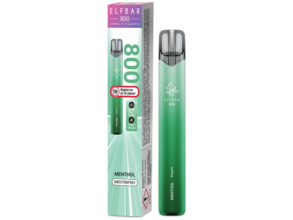 Elfbar 800 Einweg E-Zigarette - Prefilled - Menthol - 0 mg/ml