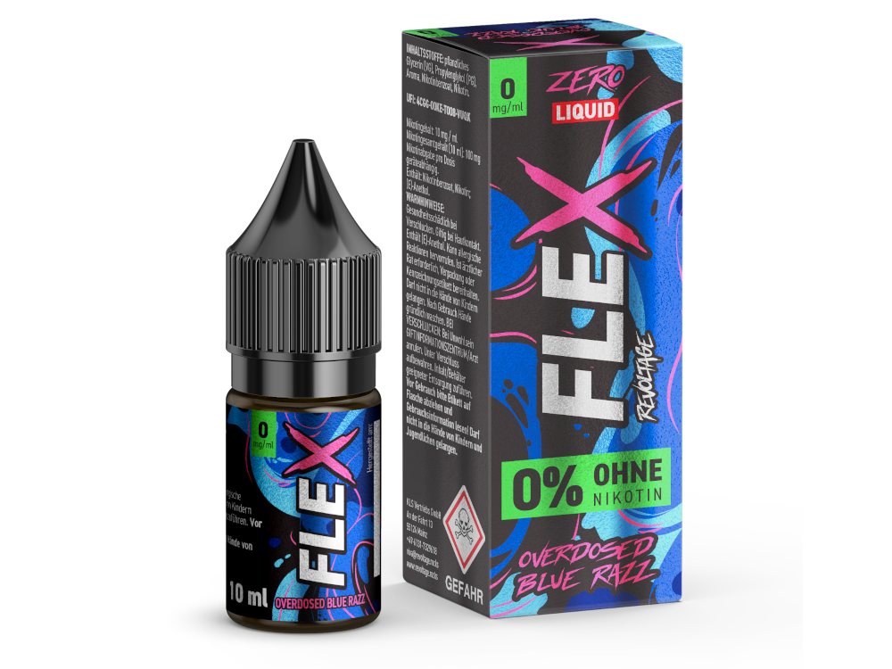 Revoltage - FLEX Nikotinsalz Liquid - Blue Razz - 0 mg/ml