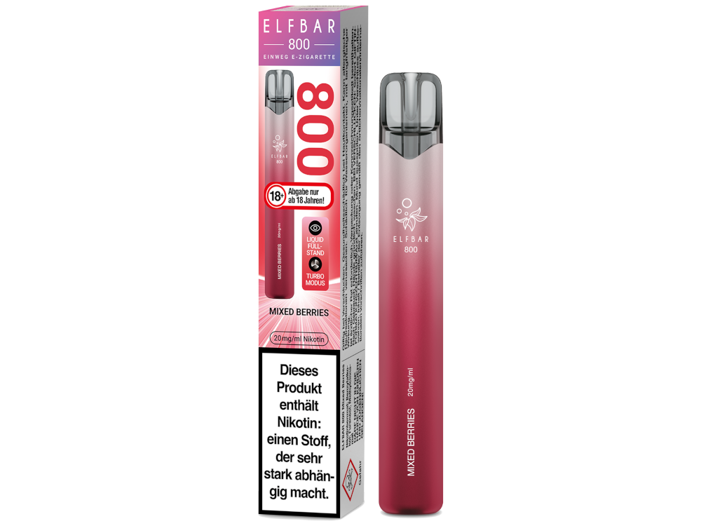 Elfbar 800 Einweg E-Zigarette - Prefilled - Mixed Berries - 20 mg/ml