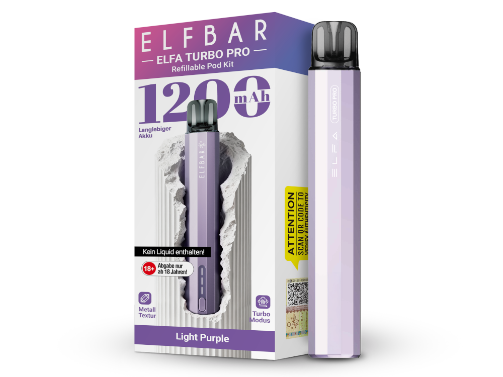 Elfbar Elfa Turbo Pro Set Light Purple Elfbar Elfa Turbo Pro Set Light Purple