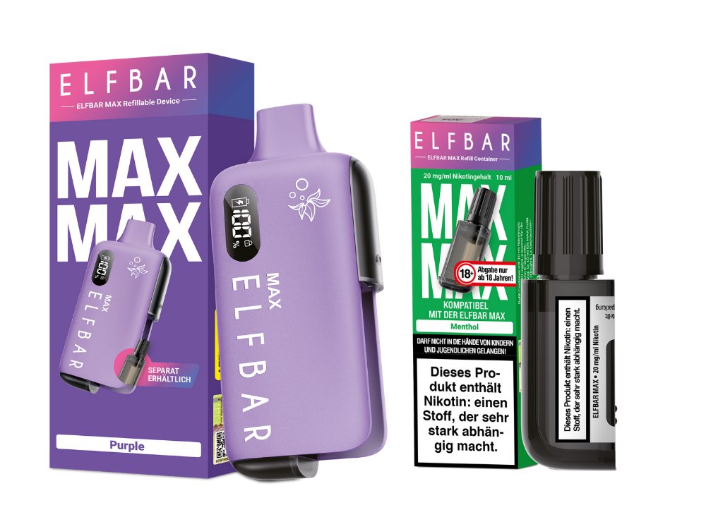 Elfbar Max Set inkl. Liquid Pod - Purple - Menthol
