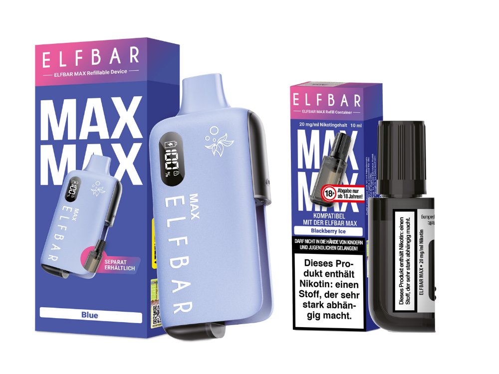 Elfbar Max Set inkl. Liquid Pod - Blue - Blackberry Ice