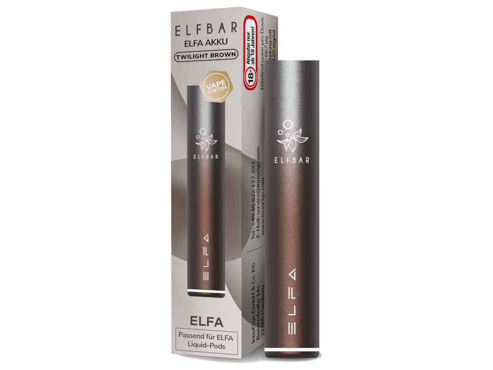 Elfbar - Elfa Akku 500 mAh - Twilight Brown