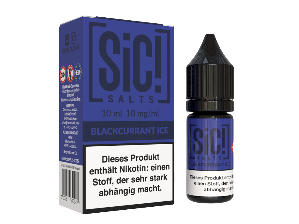 SiC! Salts - Blackcurrant Ice - Nikotinsalz Liquid 10 mg/ml