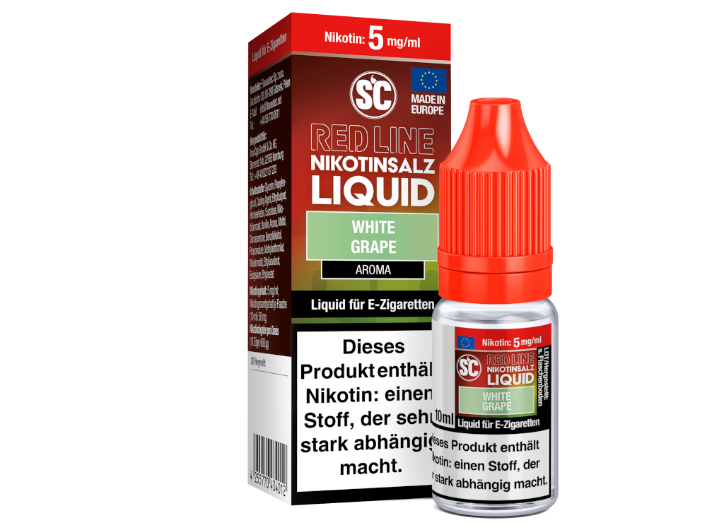 SC - Red Line - White Grape - Nikotinsalz Liquid - 5 mg/ml