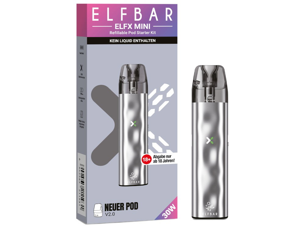 Elfbar - Elfx Mini E-Zigaretten Set - Silver