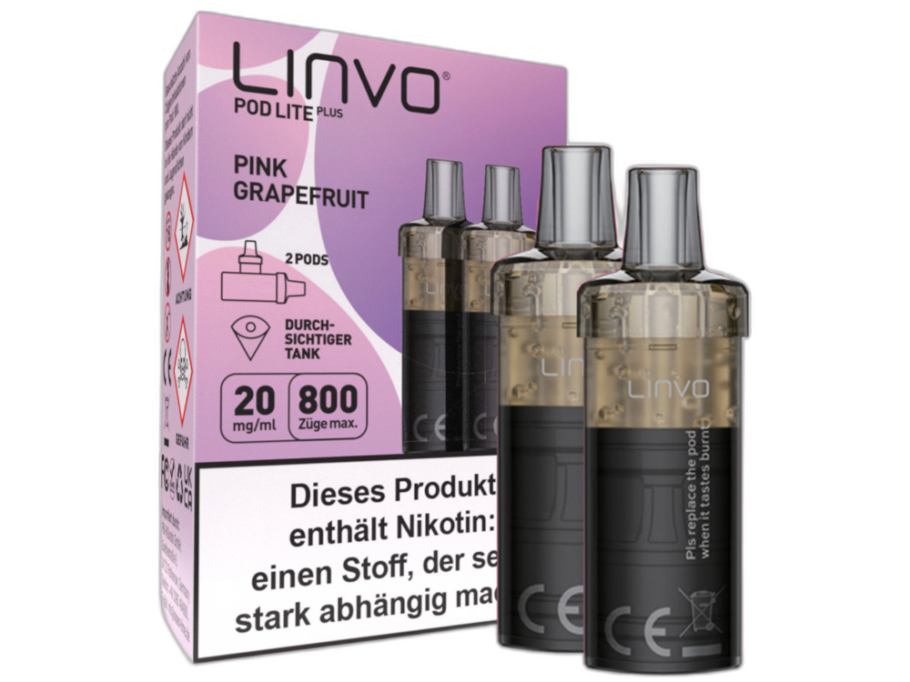 Linvo - Pod Lite Plus Cartridge 20 mg/ml - Prefilled - Pink Grapefruit