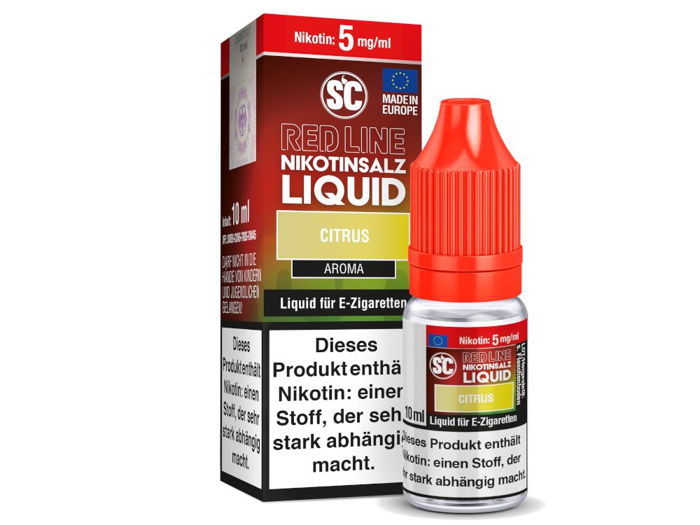 SC - Red Line - Citrus - Nikotinsalz Liquid 5 mg/ml 10er Packung